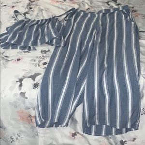 Matching palazzo pants and crop-top